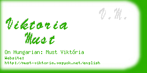 viktoria must business card